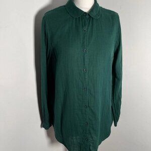 Seasalt Cornwall River Swim Shirt Size 14 VGC shirt blouse green check cotton